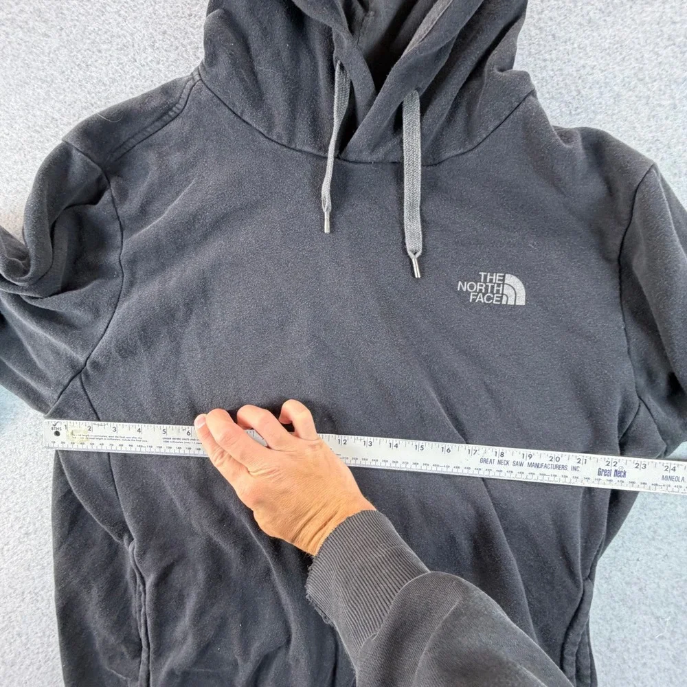 The North Face Mens XL Black Graphic Logo Pullover Hoodie Sweatshirt Regular Fit
